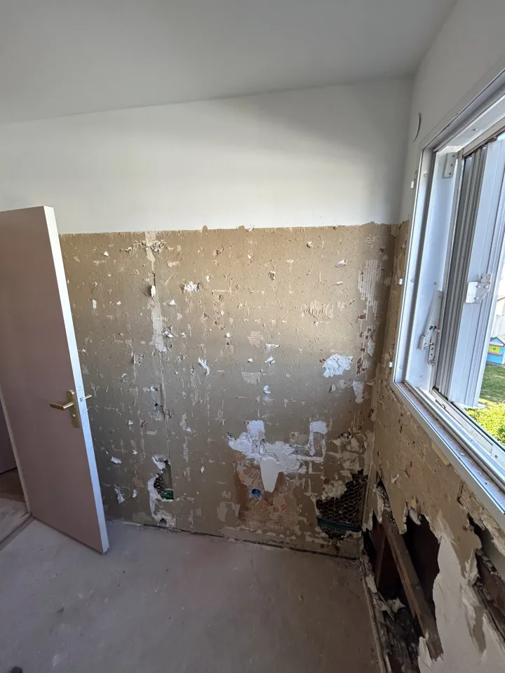 Reprise des murs avant pose