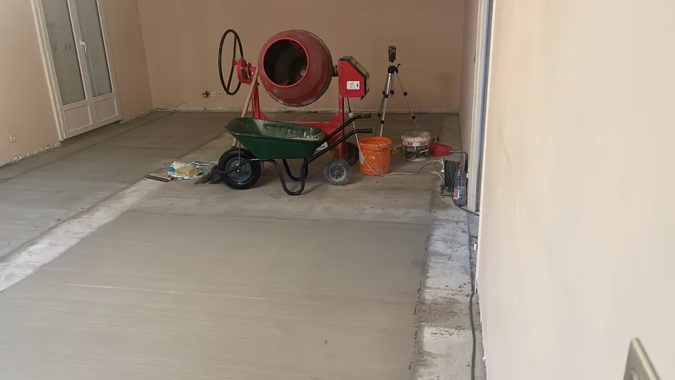 Séjour pendant le ragréage