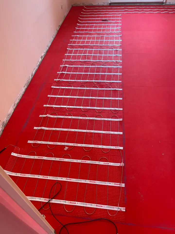 Installation du plancher chauffant
