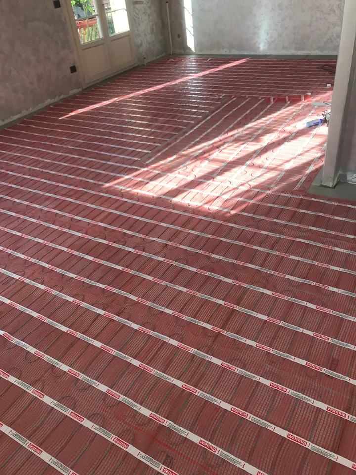 Installation du plancher chauffant